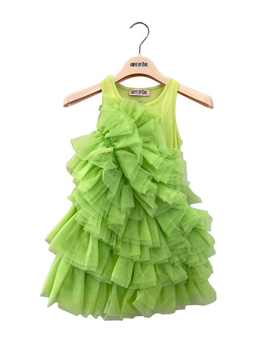 Abito bambina in tulle verde lime ANIYE BY | 031386086